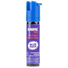 Газовый баллончик Sabre Red Blue Face струйный с синим маркером. Объем - 22 мл. С брелоком (429.00.36)